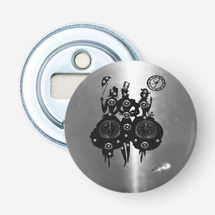 Prozess-Steampunktion-Silhouette Flaschenöffner