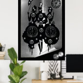 Prozess-Steampunktion-Silhouette Poster (Heimbüro)
