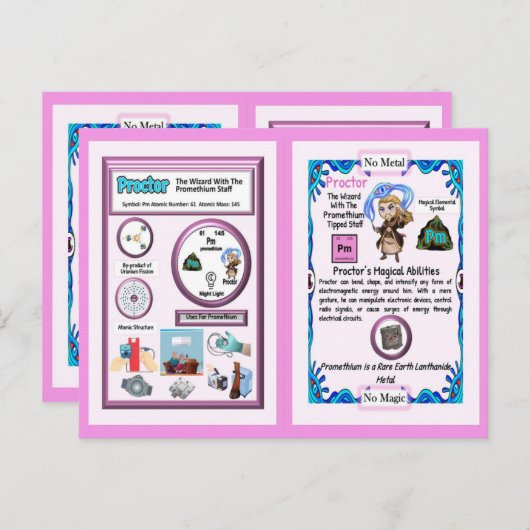 Prozessassistent - Promethium-Element Postkarte (Vorne/Hinten)