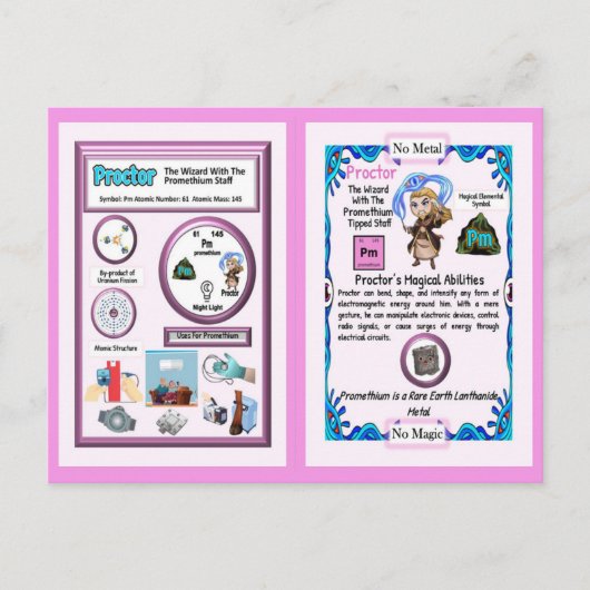 Prozessassistent - Promethium-Element Postkarte (Vorderseite)