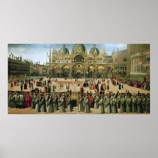 Prozession am Markusplatz, 1496 Poster (Vorne)