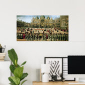 Prozession am Markusplatz, 1496 Poster (Heimbüro)