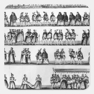 Prozession an der Taufe von Prinzen Arthur Quadratischer Aufkleber