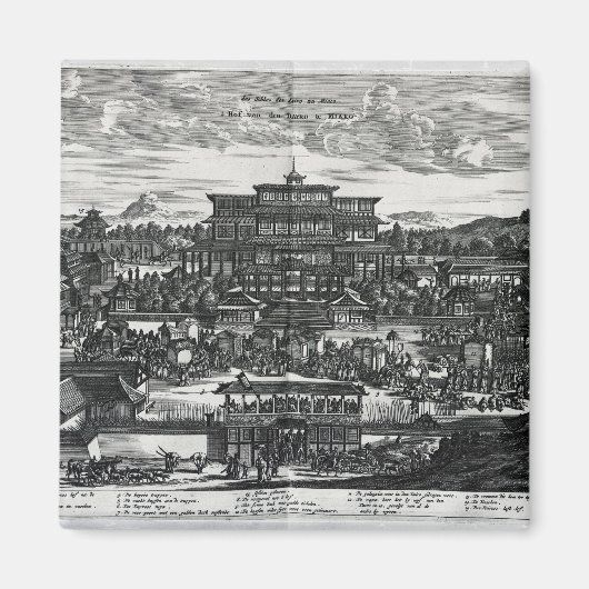 Prozession aus Macau, eine Illustration Magnet (Vorne)