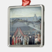 Prozession der Bruderschaft des Saint-Michel Silbernes Ornament (Links)