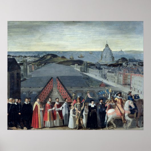 Prozession der Bruderschaft Saint-Michel Poster (Vorne)