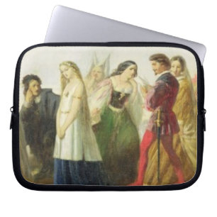 Prozession der Charaktere von Shakespeare (Öl an Laptopschutzhülle