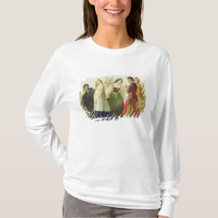 Prozession der Charaktere von Shakespeare (Öl an T-Shirt