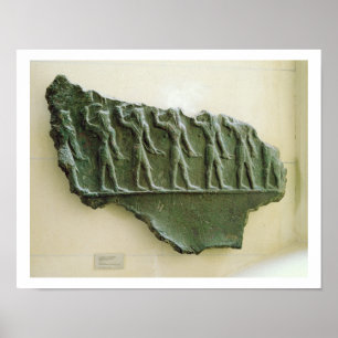 Prozession der Elamiter-Krieger, Susa, Iran, Elami Poster