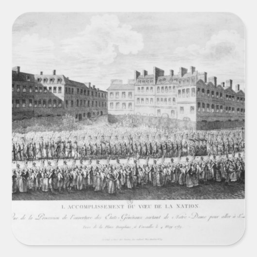 Prozession der Eröffnung der Anwesen Quadratischer Aufkleber (Vorderseite)