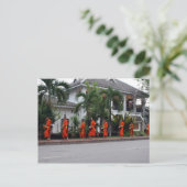 Prozession der Luang-Alms Postkarte (Stehend Vorderseite)