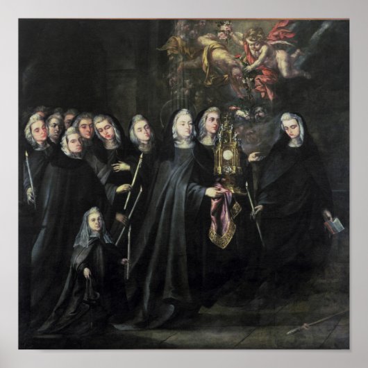 Prozession des heiligen Clare mit dem Eucharisten Poster (Vorne)