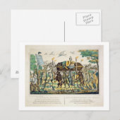 Prozession des Jägers, c.1850 (handfarbene Beleuch Postkarte (Vorne/Hinten)
