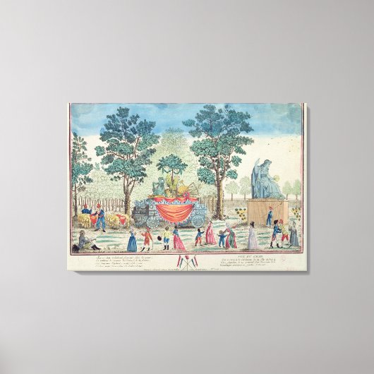 Prozession des Landwirtschafts-Chariot Leinwanddruck (Vorderseite)