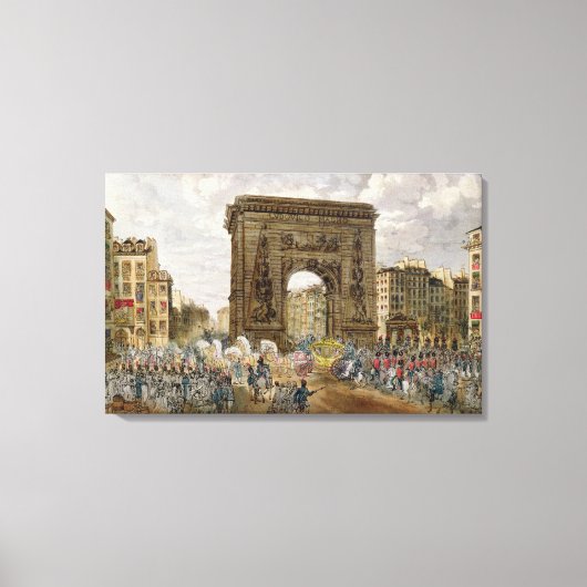 Prozession des Papstes Pius VII in Paris Leinwanddruck (Vorderseite)