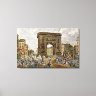 Prozession des Papstes Pius VII in Paris Leinwanddruck