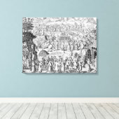 Prozession einer Braut im Zuhause Leinwanddruck (Insitu (Holzboden))