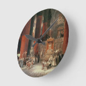 Prozession in Sevilla Kathedrale, 1833 (Öl auf Can Runde Wanduhr (Winkel)