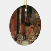 Prozession in Sevilla-Kathedrale, 1833 (Öl auf Keramikornament (Rechts)