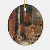 Prozession in Sevilla-Kathedrale, 1833 (Öl auf Keramikornament (Links)