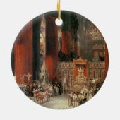 Prozession in Sevilla-Kathedrale, 1833 (Öl auf Keramikornament (Hinten)