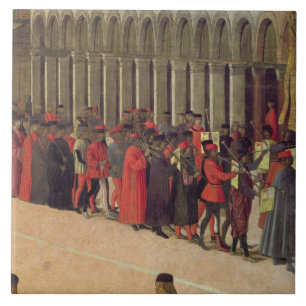 Prozession in St Mark Quadrat, Detail von musicia Fliese