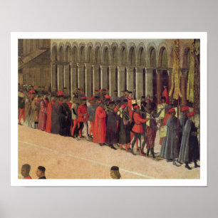 Prozession in St Mark Quadrat, Detail von musicia Poster