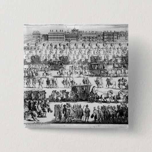 Prozession Königs George I zu St James Palast Button (Vorderseite)
