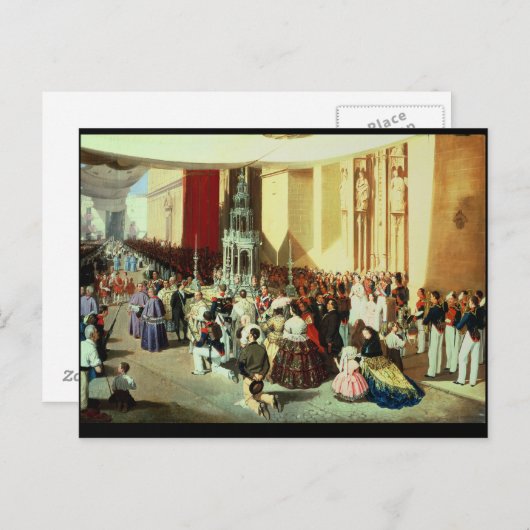 Prozession von Corpus Christi in Sevilla Postkarte (Vorne/Hinten)