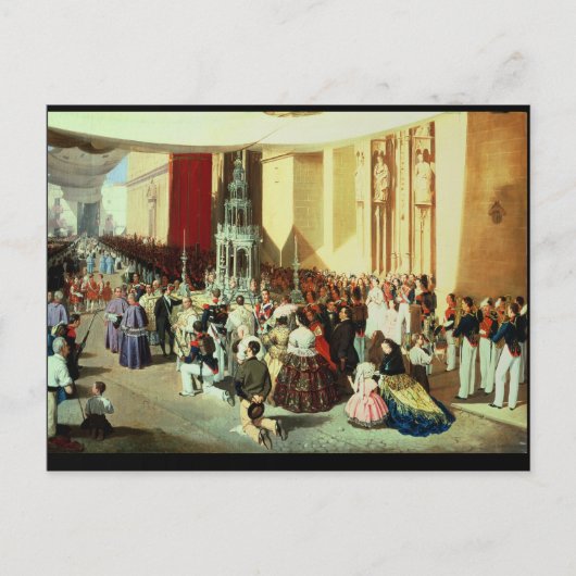 Prozession von Corpus Christi in Sevilla Postkarte (Vorderseite)