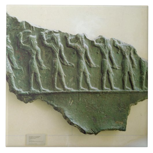 Prozession von Elamite Kriegern, Susa, der Iran, Fliese (Vorderseite)