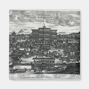 Prozession von Macao, eine Illustration Magnet