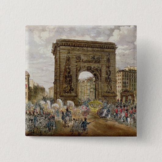 Prozession von Papst Pius VII in Paris Button (Vorderseite)