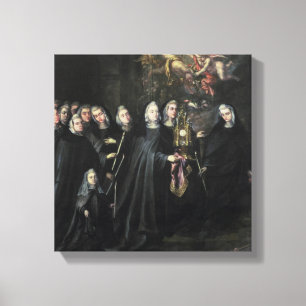 Prozession von St. Clare mit dem heiligen Leinwanddruck
