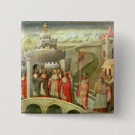 Prozession von St Gregory zum Castel St. Angelo Button (Vorderseite)