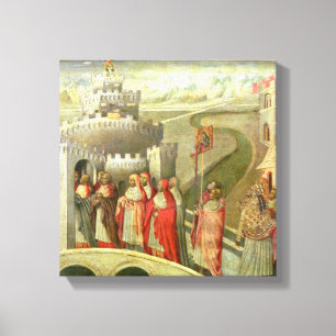 Prozession von St Gregory zum Castel St. Angelo Leinwanddruck