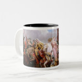 Prozession zum Roiall Justs Holden in Smithfiel Zweifarbige Tasse (Vorderseite Links)