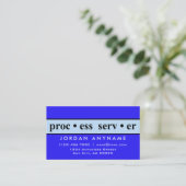 Prozessserver Blue Strip Business Card Visitenkarte (Stehend Vorderseite)