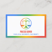 Prozessserver farbig, kundenspezifisches QR Visitenkarte (Vorderseite)