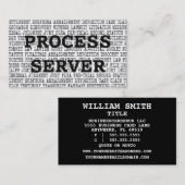 Prozessserver-Rechtsbegriffe Business Card Visitenkarte (Vorne/Hinten)