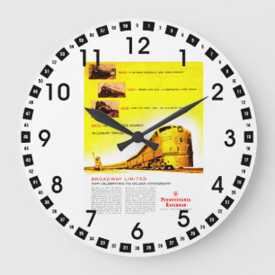 PRR Broadway Limited 50 Jahre alt Große Wanduhr