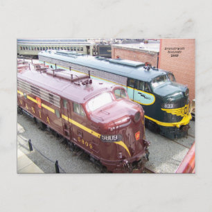 PRR E8A 5809 und ERIE E8A 833 in Steamtown Postkarte