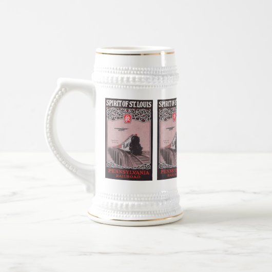 PRR Zug-Geist von St. Louis Bierglas (Links)