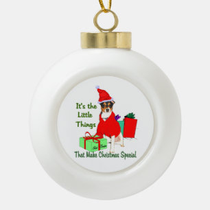 PrRat Terrier Weihnachten anpassen Keramik Kugel-Ornament