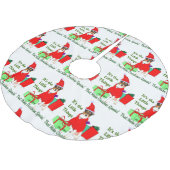 PrRat Terrier Weihnachten anpassen Polyester Weihnachtsbaumdecke (Schrägansicht)