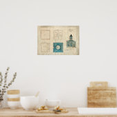 Prudence Island Lighthouse Plan - Rhode Island Poster (Küche)