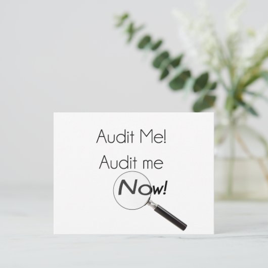 Prüfe mich! postkarte (Stehend Vorderseite)