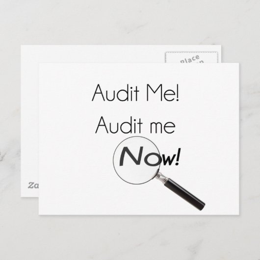 Prüfe mich! postkarte (Vorne/Hinten)