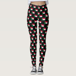 Prüfed Sudan Flag Muster Leggings