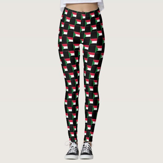 Prüfed Sudan Flag Muster Leggings (Vorderseite)